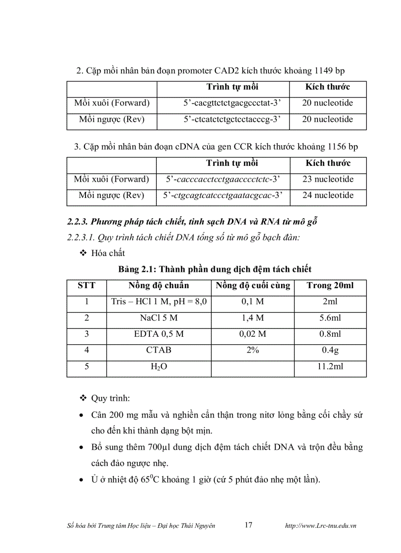 image for page Phân lập promoter của gen mã hóa cho enzyme cinnamyl alcohol dehydrogenase cad và thiết kế vector chuyển gen mang đoạn gen mã hóa cho enzyme cinnamo