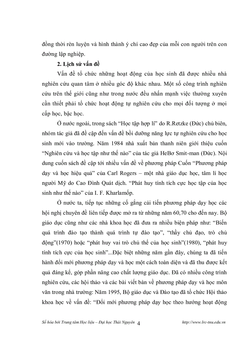 image for page Những biện pháp tích cực hoá hoạt động của học sinh trung học phổ thông trong giờ văn học sử