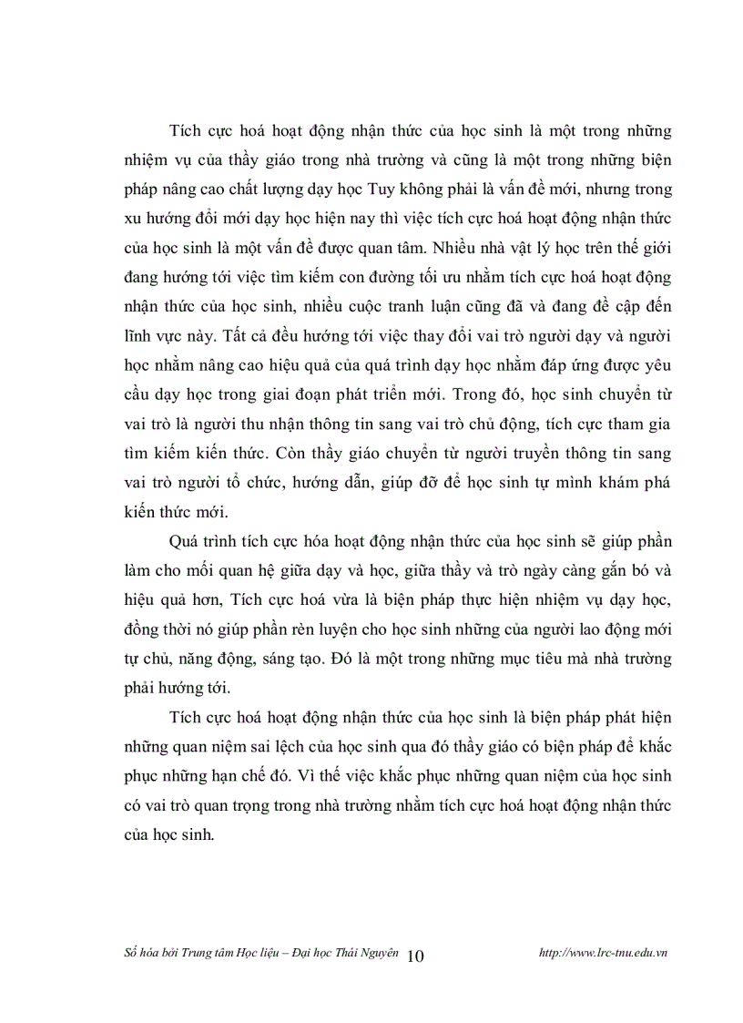 image for page Những biện pháp tích cực hoá hoạt động của học sinh trung học phổ thông trong giờ văn học sử