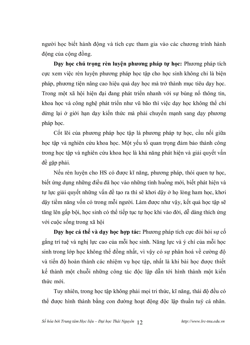 image for page Những biện pháp tích cực hoá hoạt động của học sinh trung học phổ thông trong giờ văn học sử