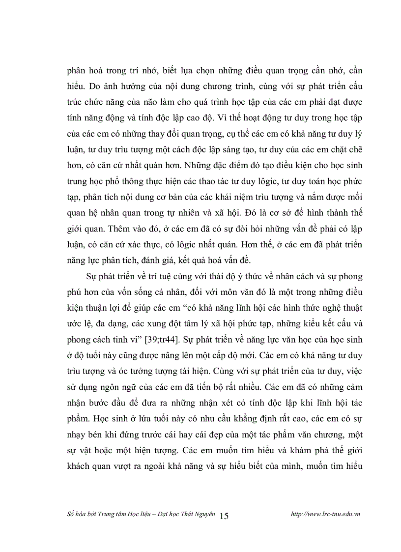 image for page Những biện pháp tích cực hoá hoạt động của học sinh trung học phổ thông trong giờ văn học sử