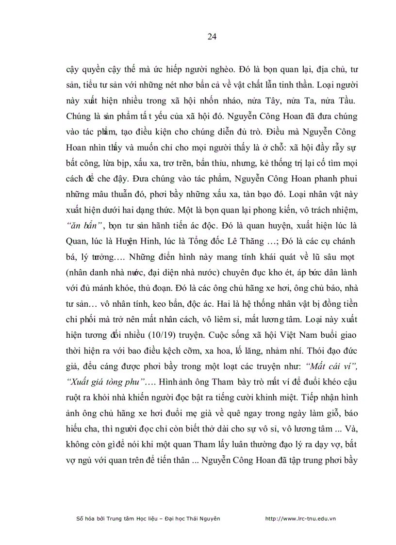 image for page Phân tích Hệ thống nhân vật trong truyện ngắn Nguyễn Công Hoan và Sekhov