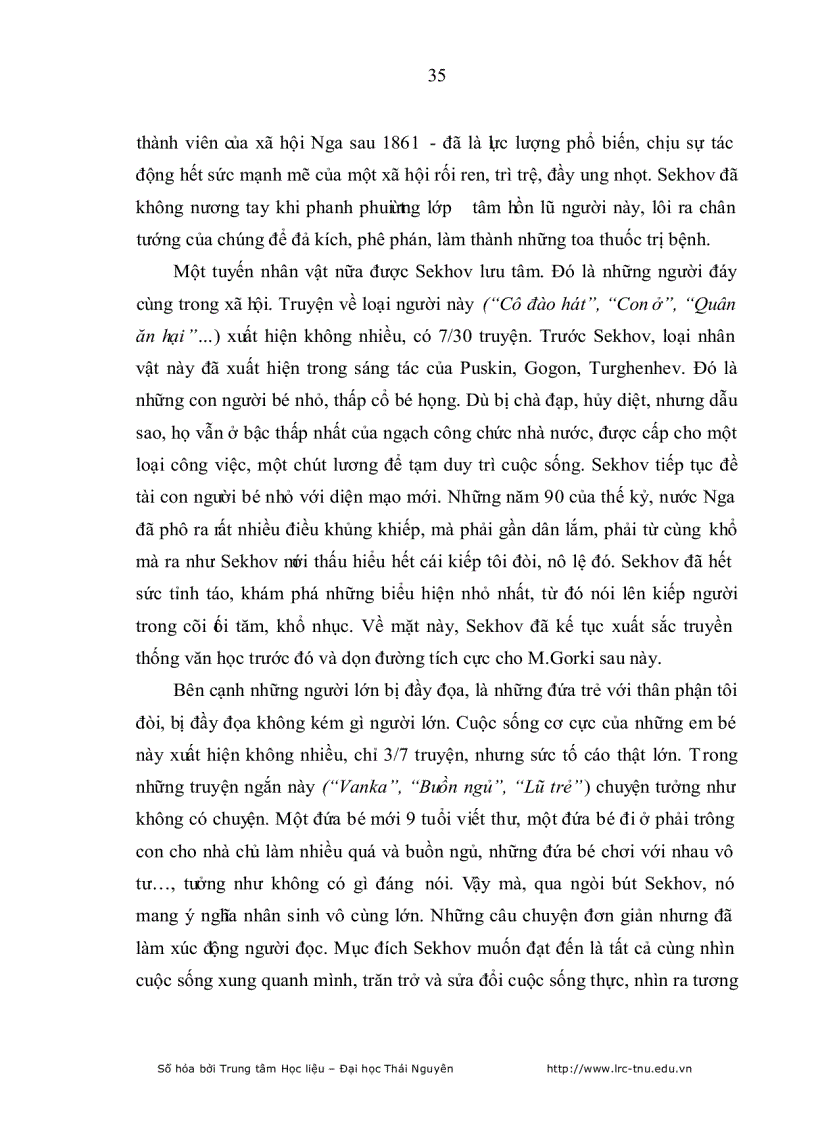 image for page Phân tích Hệ thống nhân vật trong truyện ngắn Nguyễn Công Hoan và Sekhov