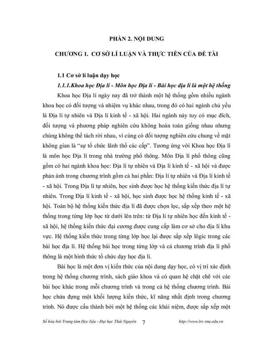 image for page Phương pháp sử dụng kênh hình trong dạy học địa lí 10 thpt tỉnh thái nguyên theo hướng tích cực