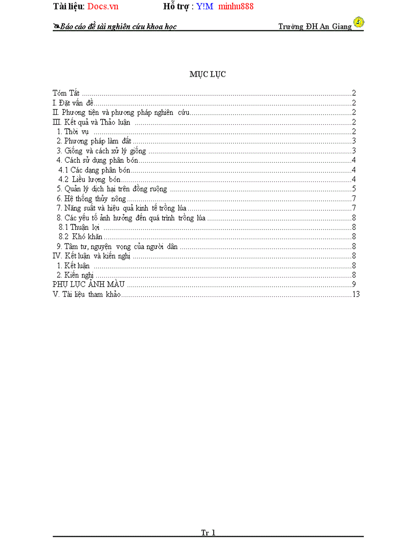 image for page Điều tra quá trình canh tác lúa đông xuân 2009 2010 tại Mỹ hội đông chợ Mới An Giang