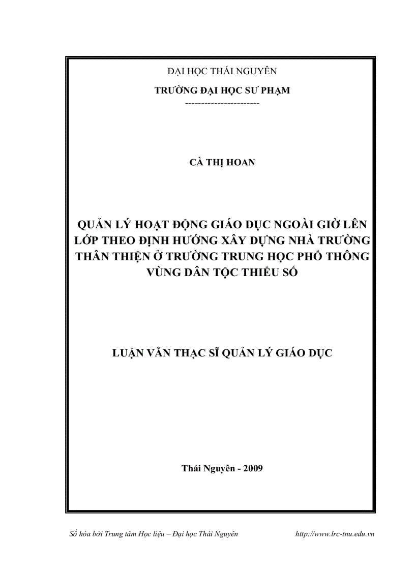 image for page Quản lý hoạt động giáo dục ngoài giờ lên lớp theo định hướng xây dựng nhà trường thân thiện ở trường trung học phổ thông vùng dân tộc thiểu số