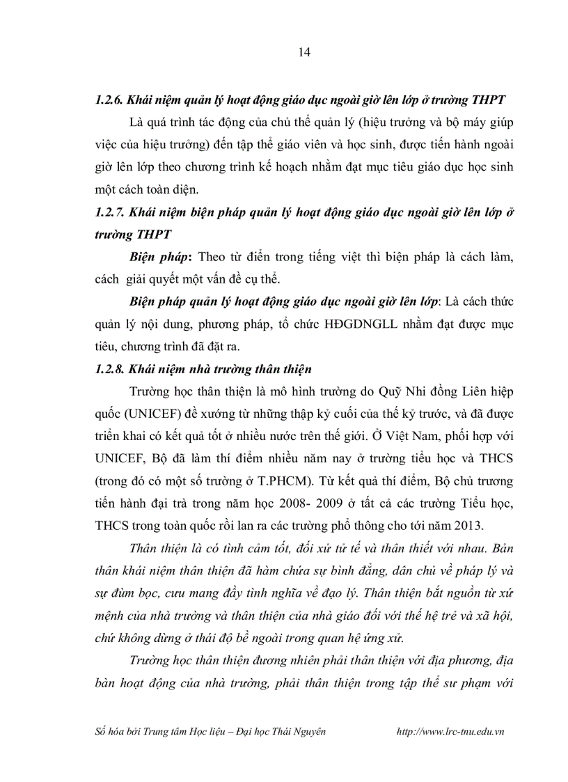 image for page Quản lý hoạt động giáo dục ngoài giờ lên lớp theo định hướng xây dựng nhà trường thân thiện ở trường trung học phổ thông vùng dân tộc thiểu số