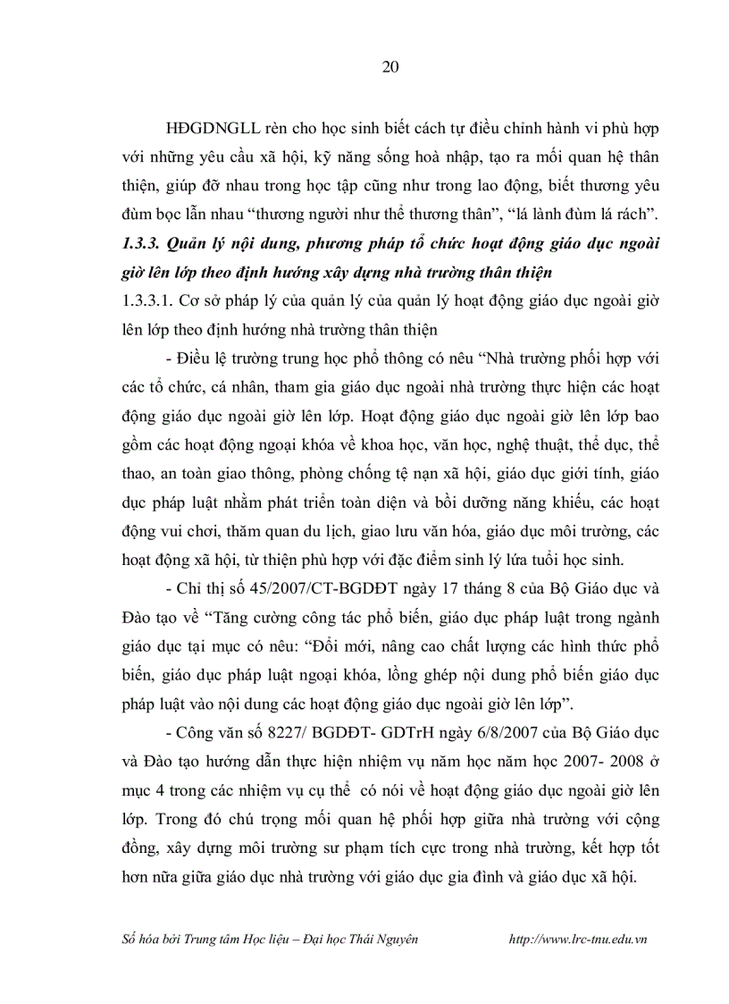 image for page Quản lý hoạt động giáo dục ngoài giờ lên lớp theo định hướng xây dựng nhà trường thân thiện ở trường trung học phổ thông vùng dân tộc thiểu số