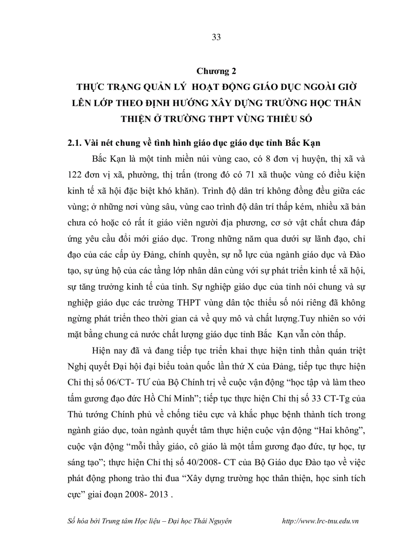 image for page Quản lý hoạt động giáo dục ngoài giờ lên lớp theo định hướng xây dựng nhà trường thân thiện ở trường trung học phổ thông vùng dân tộc thiểu số