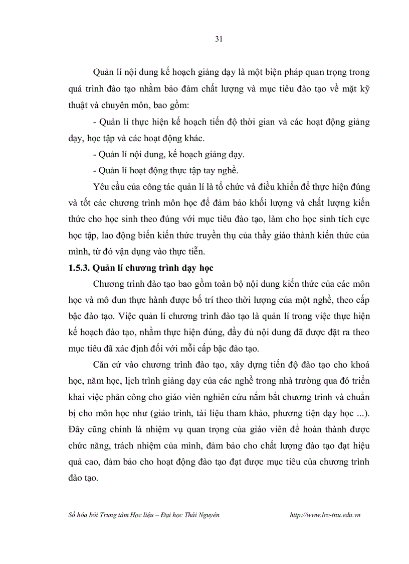 image for page Quản lí dạy học trong quá trình đào tạo nghề trường trung cấp nghề cơ khí i hà nội