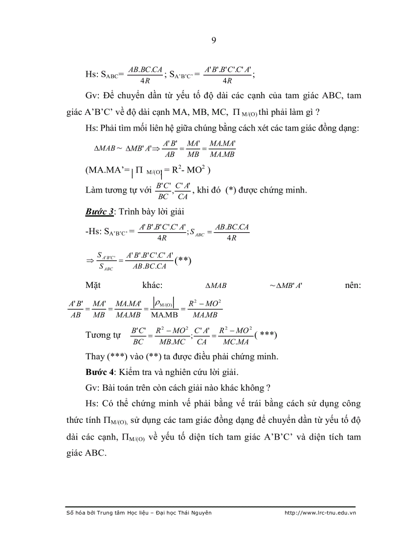 image for page Rèn luyện kỹ năng giải toán cho học sinh bằng phương pháp véctơ trong chương trình hình học 10