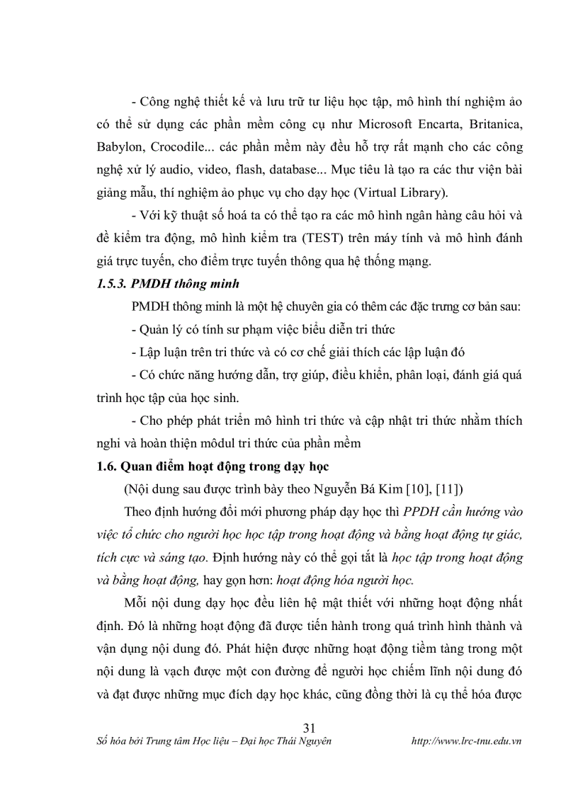 image for page Thiết kế hoạt động có ứng dụng công nghệ thông tin trong dạy học một số chủ đề môn toán ở trường thpt