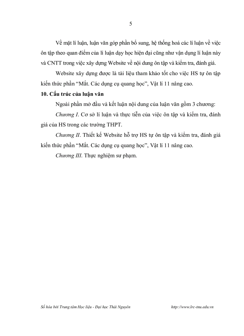 image for page Thiết kế website hỗ trợ học sinh tự ôn tập và kiểm tra đánh giá kiến thức phần mắt Các dụng cụ quang học vật lí 11 nâng cao