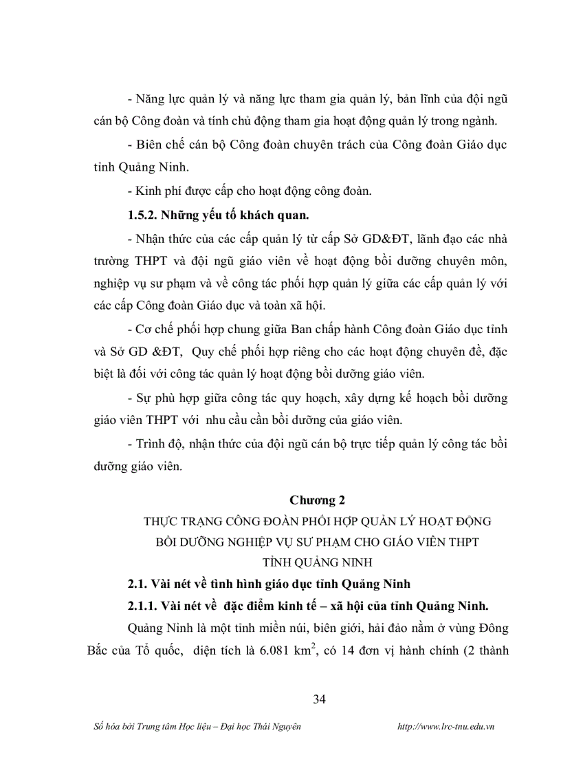 image for page Biện pháp phối hợp quản lý hoạt động bồi dưỡng chuyên môn cho giáo viên thpt của bch công đoàn giáo dục quảng ninh