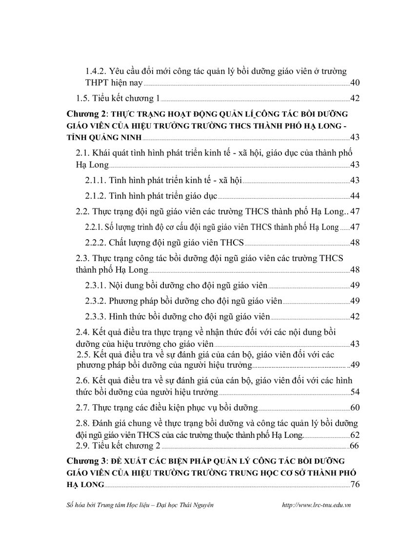 image for page Các biện pháp quản lý công tác bồi dưỡng giáo viên của hiệu trưởng trường trung học cơ sở thành phố hạ long tỉnh quảng ninh