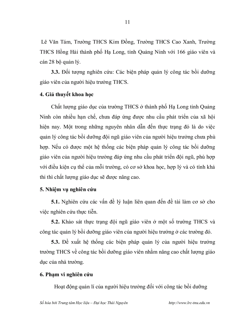 image for page Các biện pháp quản lý công tác bồi dưỡng giáo viên của hiệu trưởng trường trung học cơ sở thành phố hạ long tỉnh quảng ninh