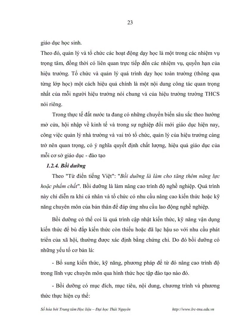 image for page Các biện pháp quản lý công tác bồi dưỡng giáo viên của hiệu trưởng trường trung học cơ sở thành phố hạ long tỉnh quảng ninh