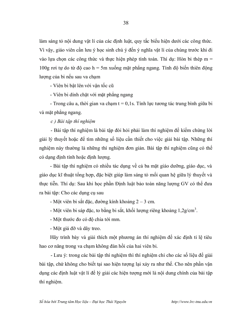 image for page Lựa chọn và xây dựng tiến trình dạy học bài tập vật lí chương các định luật bảo toàn nhằm phát triển tư duy năng lực sáng tạo cho học sinh trường dân