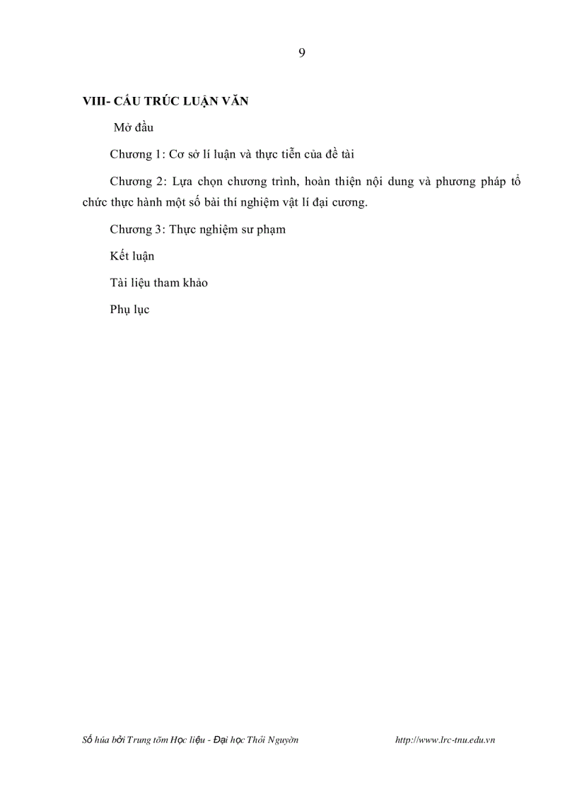 image for page Nghiên cứu lựa chọn chương trình hoàn thiện nội dung và phương pháp tổ chức thực hành một số bài thí nghiệm vật lí đại cương nhằm nâng cao chất lượng