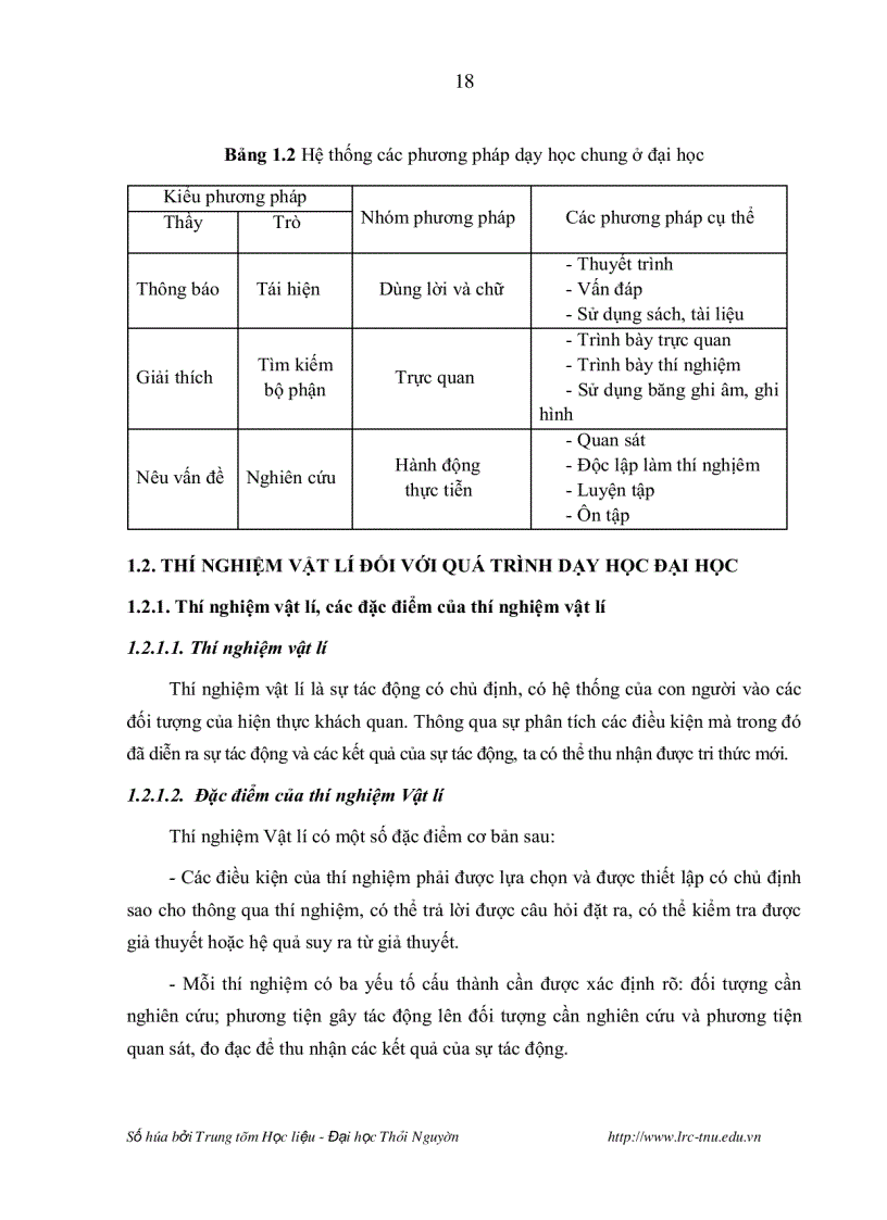 image for page Nghiên cứu lựa chọn chương trình hoàn thiện nội dung và phương pháp tổ chức thực hành một số bài thí nghiệm vật lí đại cương nhằm nâng cao chất lượng