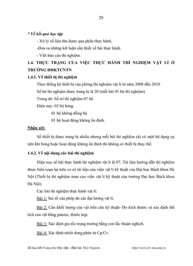 image for page Nghiên cứu lựa chọn chương trình hoàn thiện nội dung và phương pháp tổ chức thực hành một số bài thí nghiệm vật lí đại cương nhằm nâng cao chất lượng