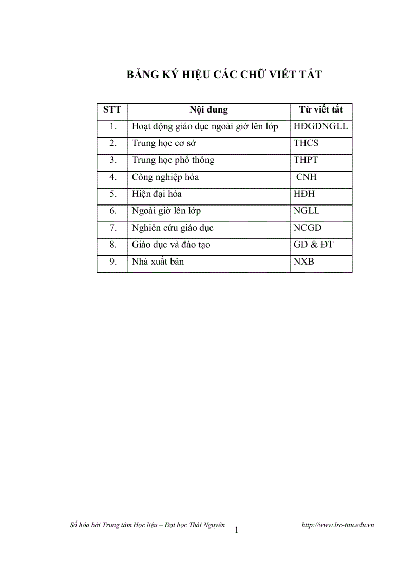 image for page Thực hiện chương trình hoạt động giáo dục ngoài giờ lên lớp ở trường thcs tỉnh tuyên quang