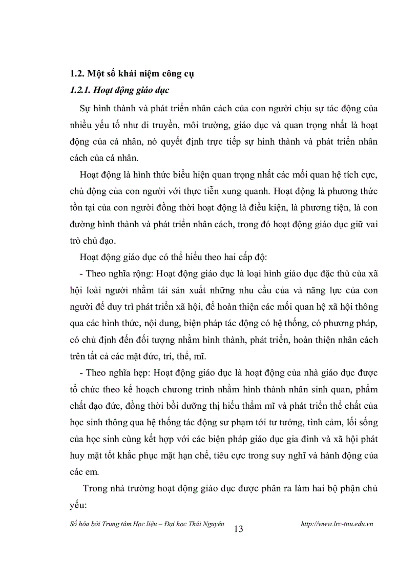 image for page Thực hiện chương trình hoạt động giáo dục ngoài giờ lên lớp ở trường thcs tỉnh tuyên quang