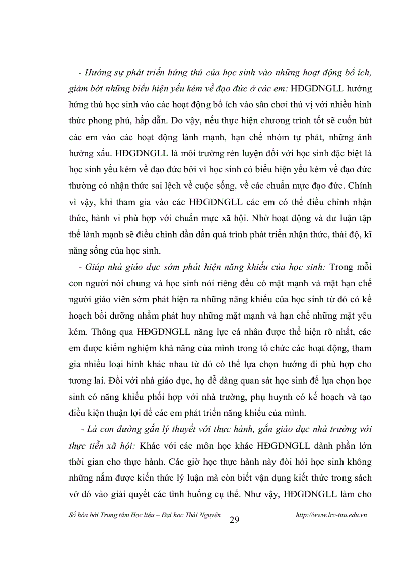 image for page Thực hiện chương trình hoạt động giáo dục ngoài giờ lên lớp ở trường thcs tỉnh tuyên quang