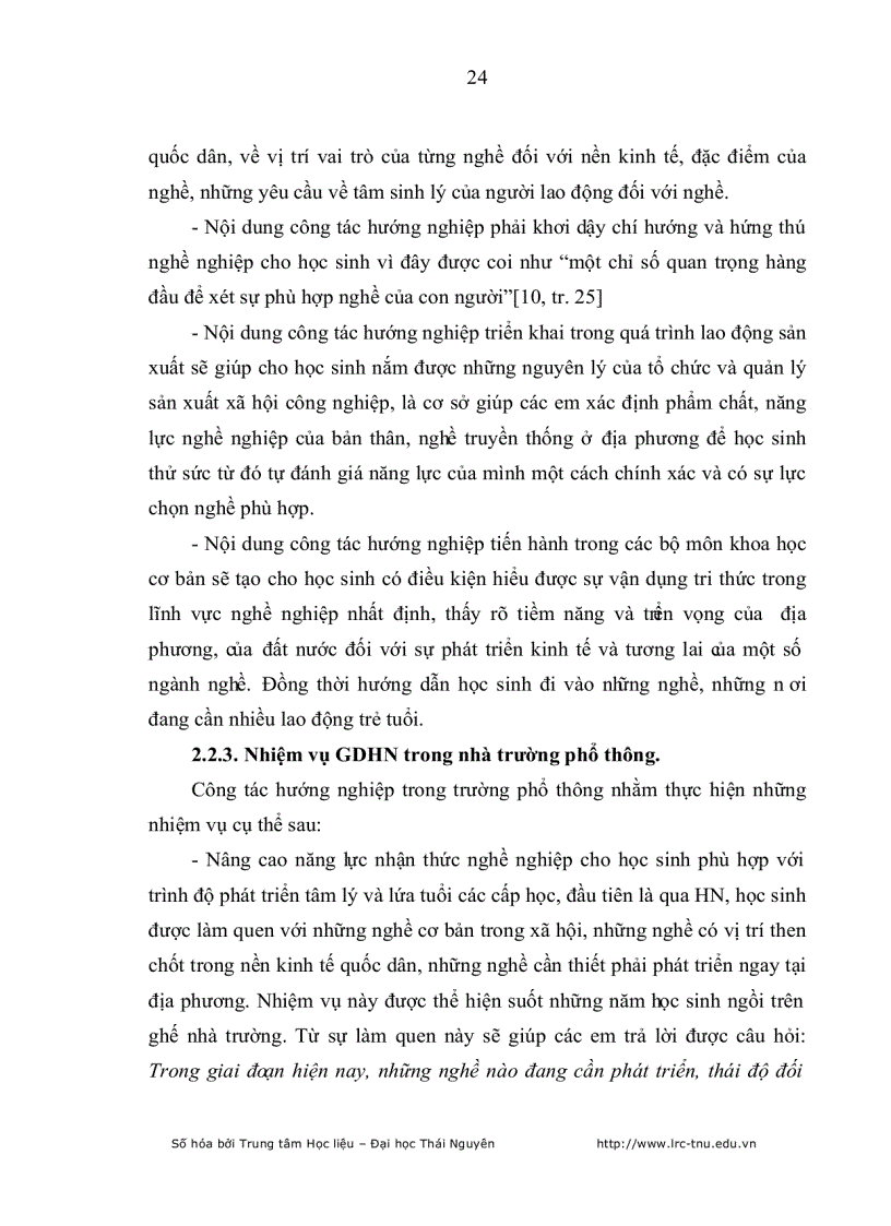 image for page Tích hợp giáo dục hướng nghiệp trong quá trình dạy học sinh học 9