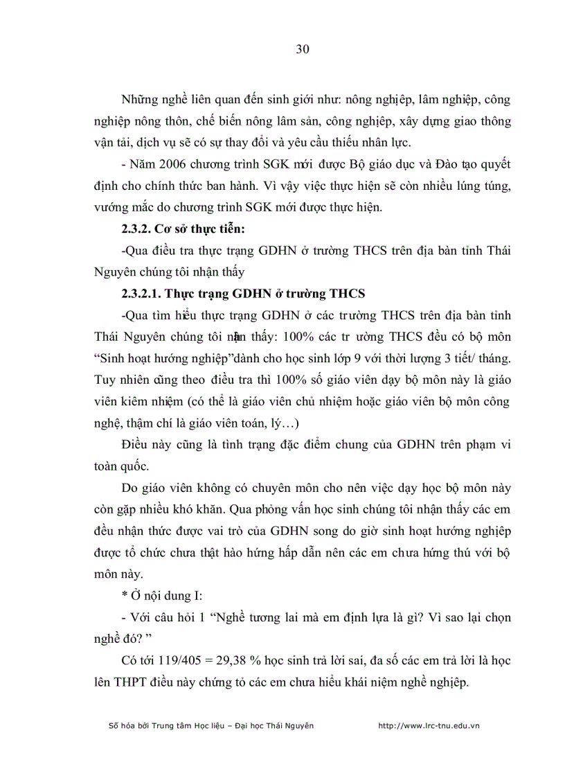 image for page Tích hợp giáo dục hướng nghiệp trong quá trình dạy học sinh học 9