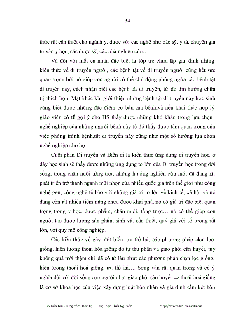 image for page Tích hợp giáo dục hướng nghiệp trong quá trình dạy học sinh học 9