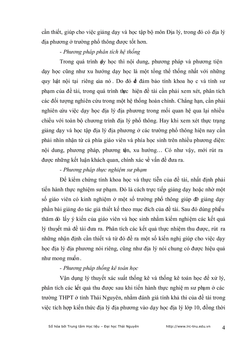 image for page Tích hợp kiến thức địa lý địa phương vào dạy học địa lý lớp 10 trường THPT