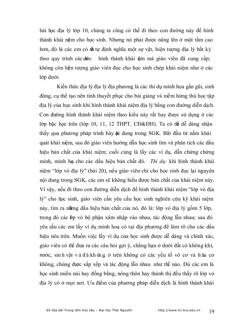 image for page Tích hợp kiến thức địa lý địa phương vào dạy học địa lý lớp 10 trường THPT