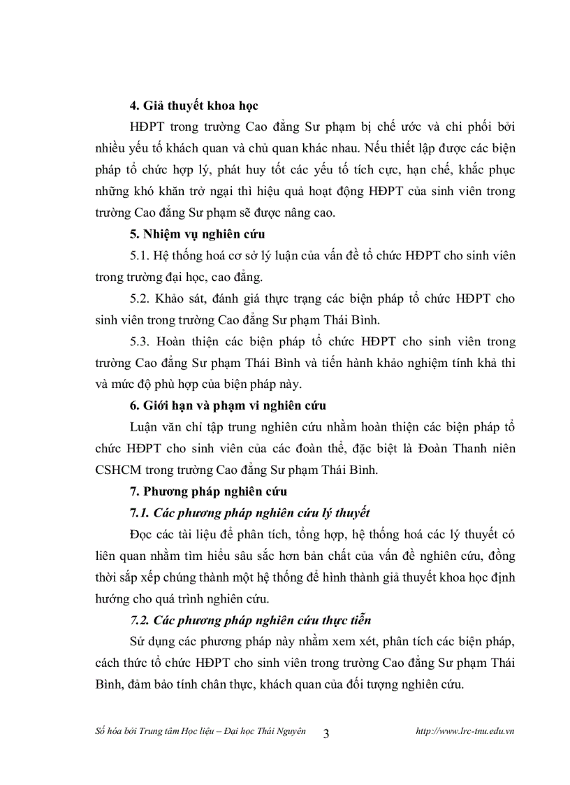 image for page Tổ chức hoạt động phong trào cho sinh viên trường cao đẳng sư phạm thái bình