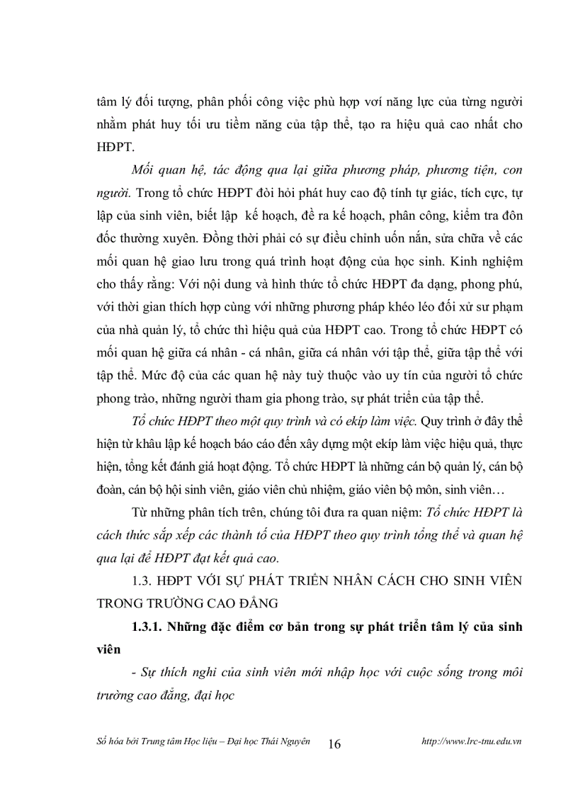 image for page Tổ chức hoạt động phong trào cho sinh viên trường cao đẳng sư phạm thái bình