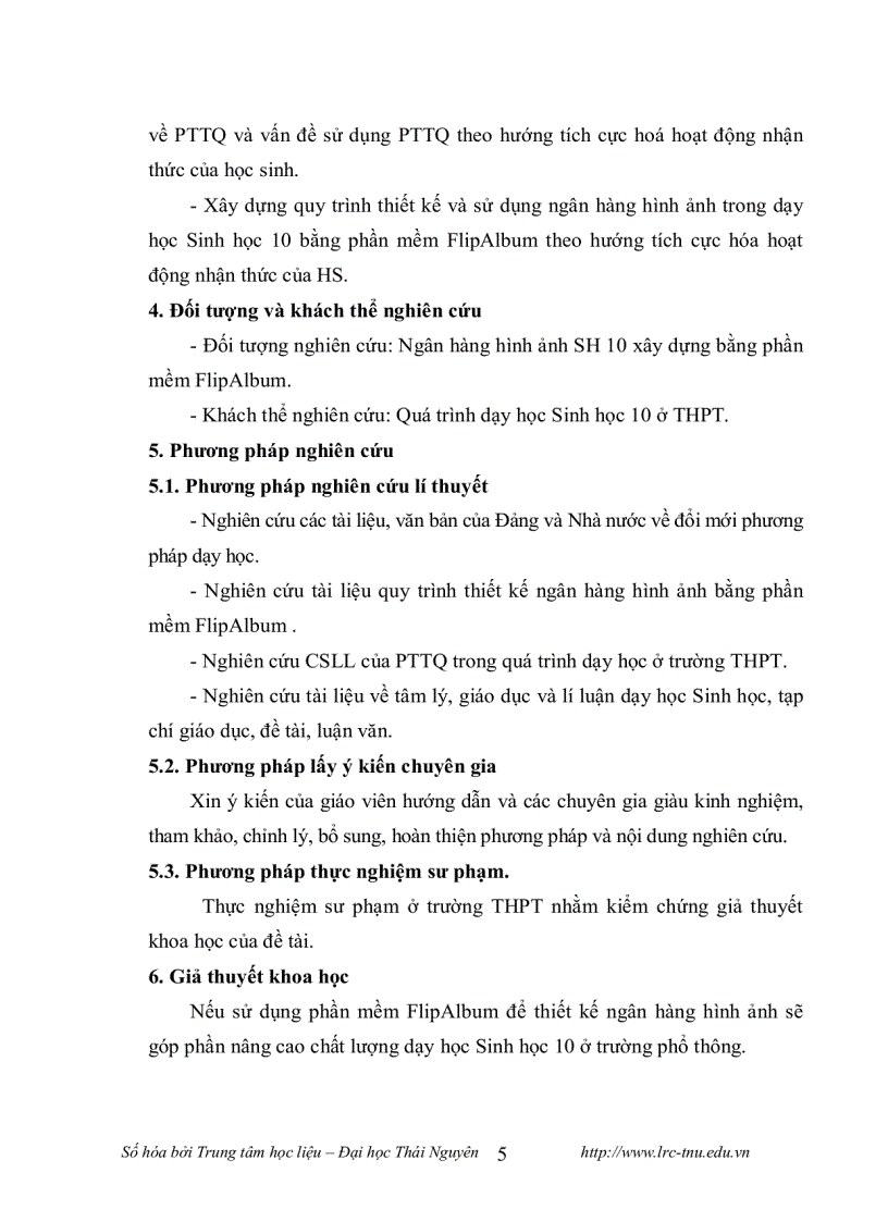 image for page Ứng dụng phần mềm flipalbum xây dựng và sử dụng ngân hàng hình ảnh trong dạy học sinh học 10 theo hướng tích cực hóa hoạt động nhận thức của học sinh