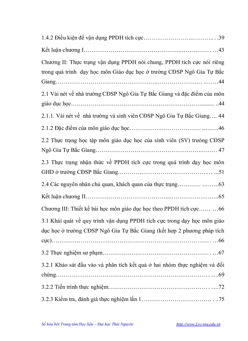 image for page Vận dụng phương pháp dạy học tích cực trong quá trình dạy học môn giáo dục học ở trường cđsp ngô gia tự bắc giang