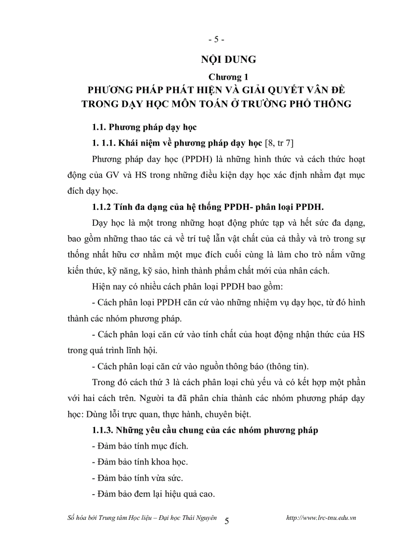 image for page Vận dụng phương pháp phát hiện và giải quyết vấn đề vào dạy học chương phương pháp toạ độ trong không gian cho học sinh lớp 12 trung học phổ thông t
