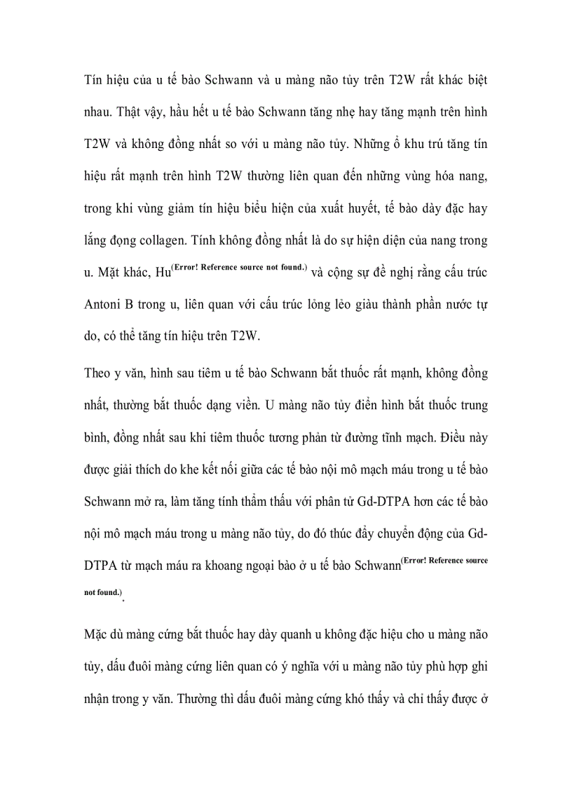 image for page Đặc điểm hình ảnh cộng hưởng từ u tế bào schwann và u màng não trong màng cứng ngoài tủy