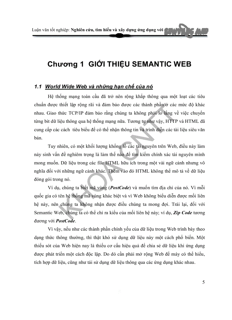 image for page Nghiên cứu tìm hiểu và xây dựng ứng dụng với semantic web