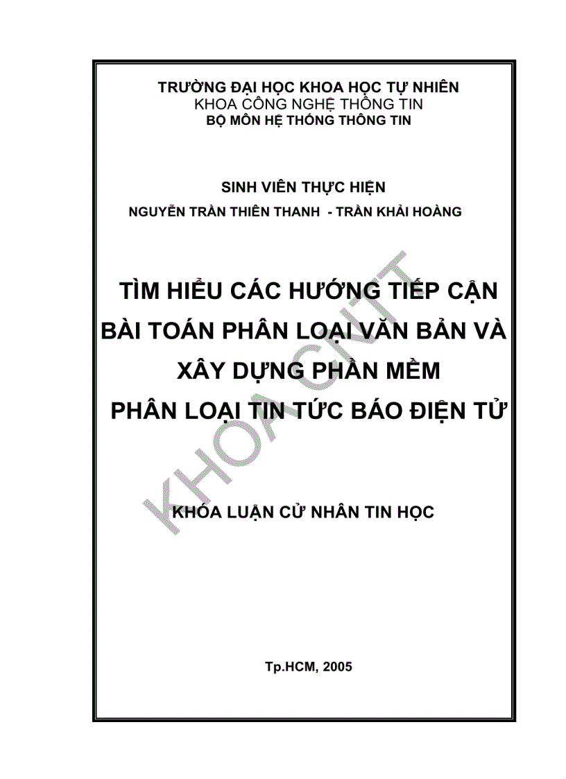 image for page Tìm hiểu các hướng tiếp cận bài toán phân loại văn bản và xây dựng phần mềm phân loại tin tức báo điện tử