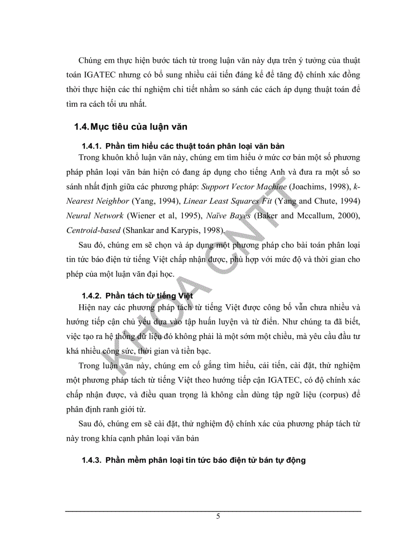 image for page Tìm hiểu các hướng tiếp cận bài toán phân loại văn bản và xây dựng phần mềm phân loại tin tức báo điện tử