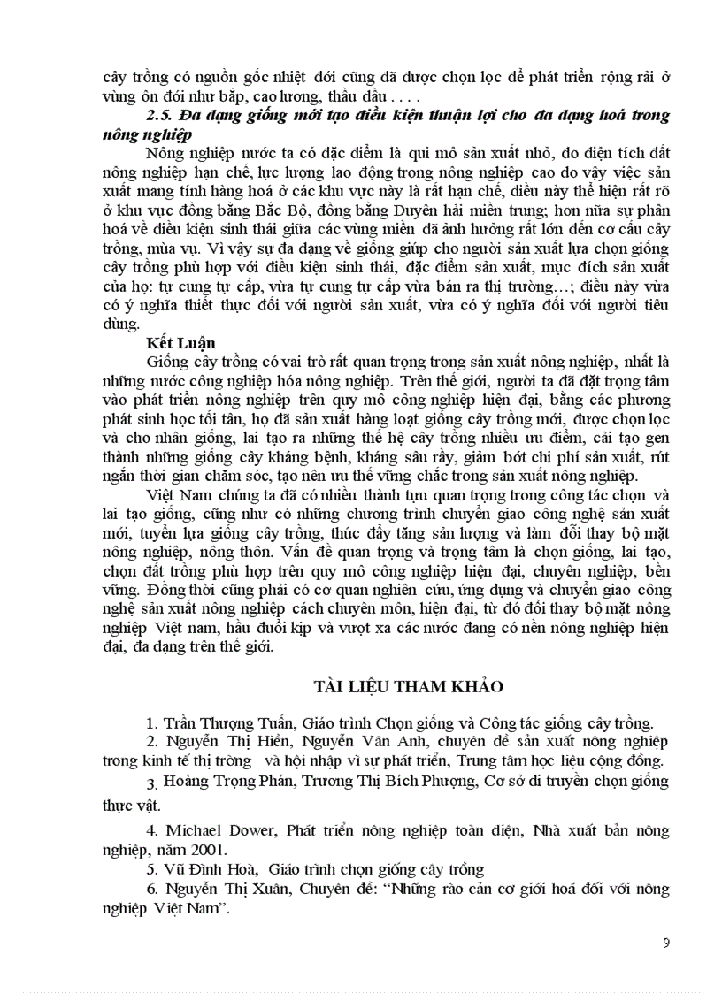 image for page Vai trò của giống cây trồng trong trồng trọt