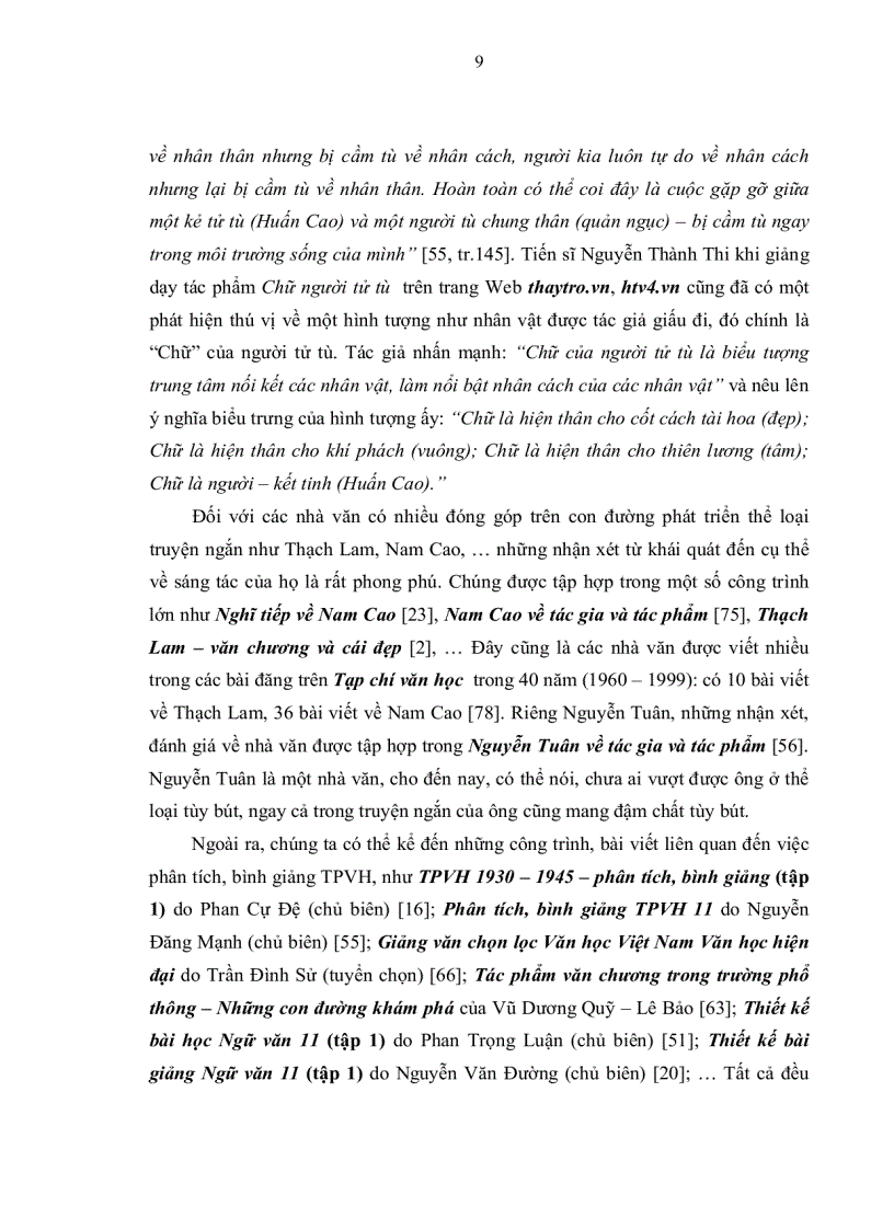 image for page Dạy học truyện ngắn việt nam hiện đại trong chương trình ngữ văn lớp 11 theo đặc trưng loại thể