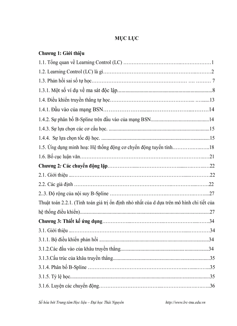image for page Thiết kế bộ điều khiển Learning FeedForward cho các hệ thống chuyển động điện cơ