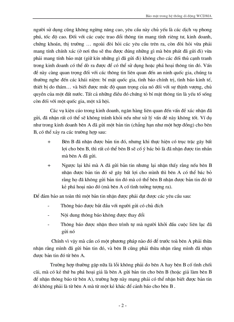 image for page Bảo mật thông tin trong hệ thống Di động W CDMA