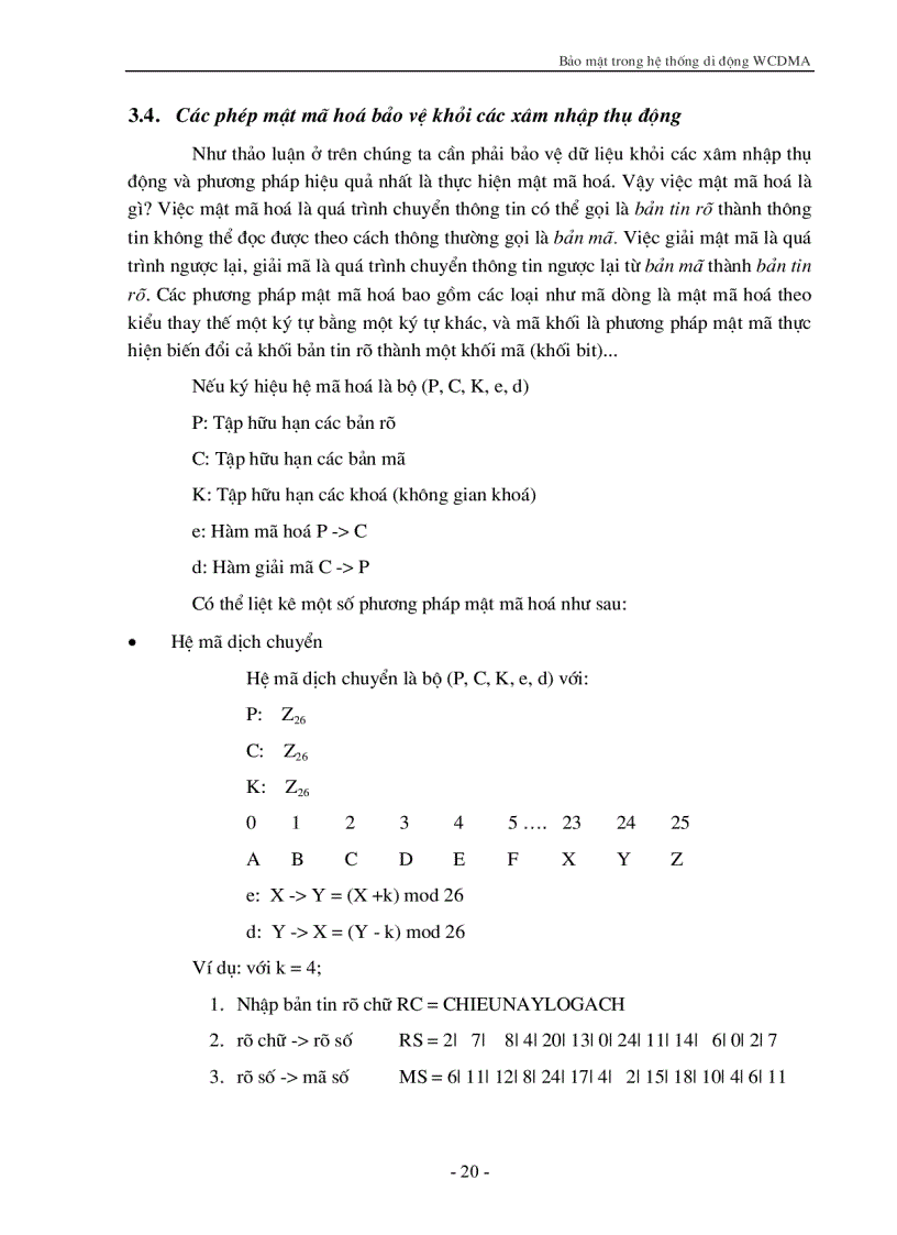 image for page Bảo mật thông tin trong hệ thống Di động W CDMA