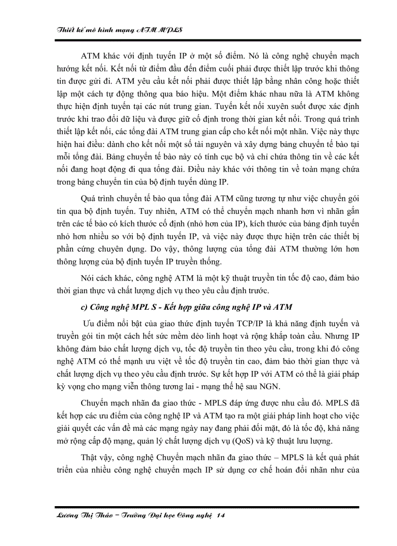 image for page Thiết kế mô hình mạng atm mpls