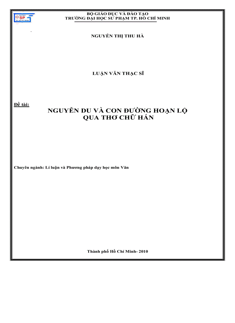 image for page Nguyễn du và con đường hoạn lộ qua thơ chữ hán