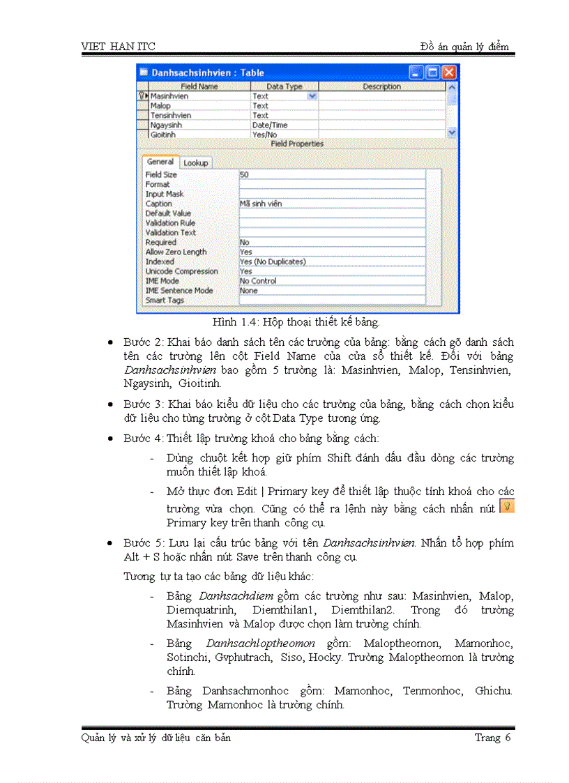 image for page Phần mềm quản lý điểm bằng access